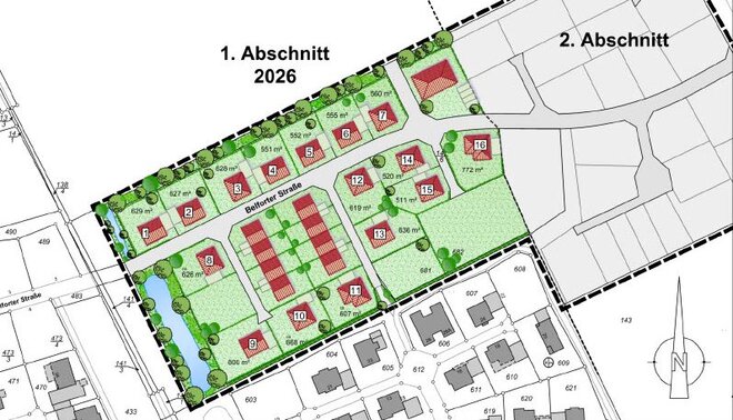 Lageplan Belforter Straße 1. Abschnitt