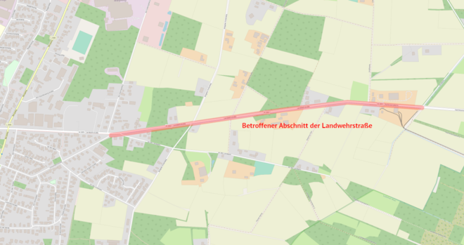 Landwehrstraße halbseitig gesperrt