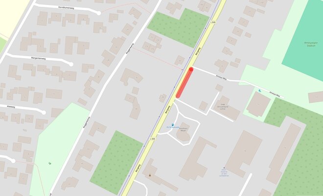 Baustelle wegen Ampel Bergweg