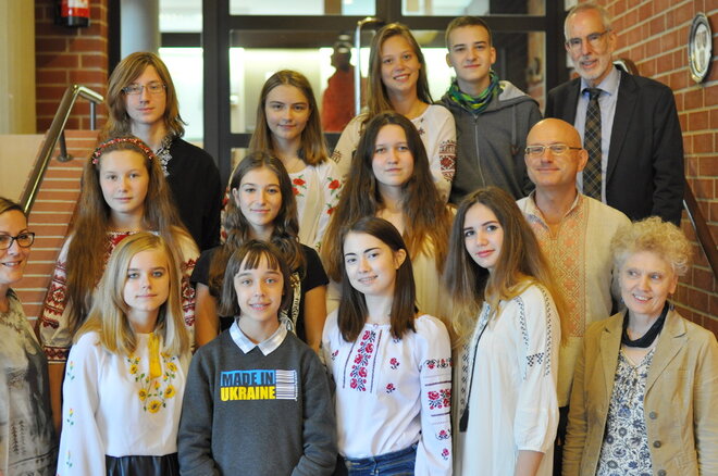 Schülergruppe aus der Ukraine