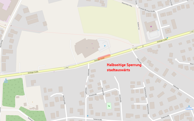 Dinklager Straße halbseitig gesperrt