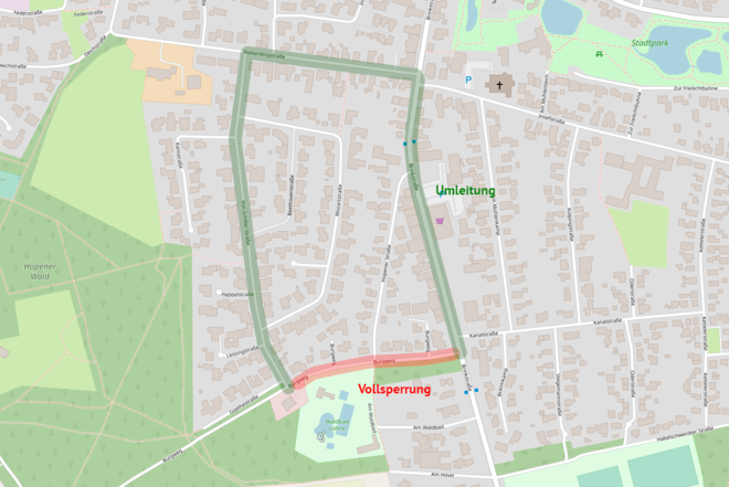 Sperrung Burgweg