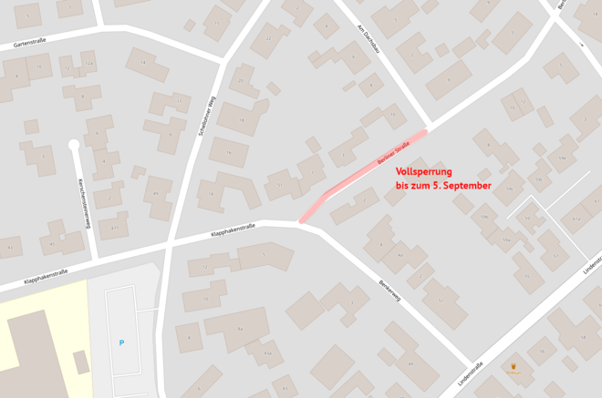 Sperrung der Berliner Straße in Lohne