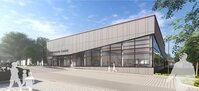 Hallenbad Neubau Visualsierung Außen