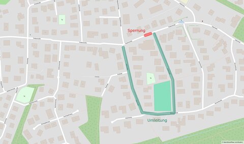 Sperrung Taubenstraße