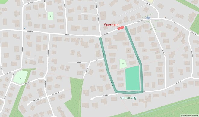 Sperrung Taubenstraße