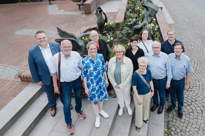 Einweihung der Gänseskulpturen