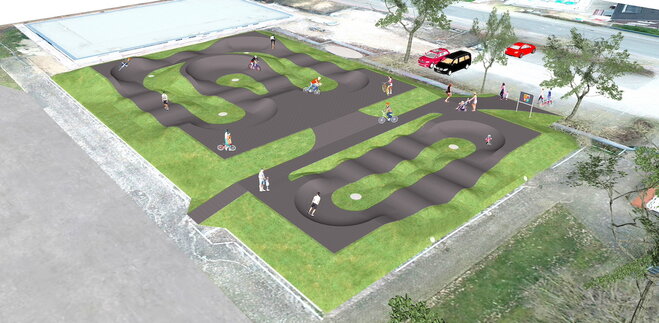 Pumptrack-Anlage Visualisierung