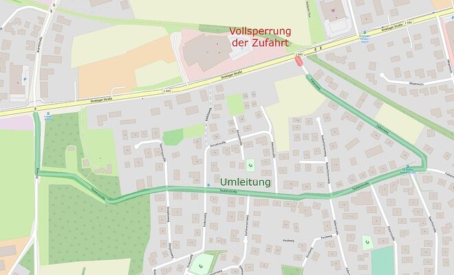 Baustelle am Falkenweg