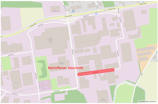 Sperrung Gewerbering