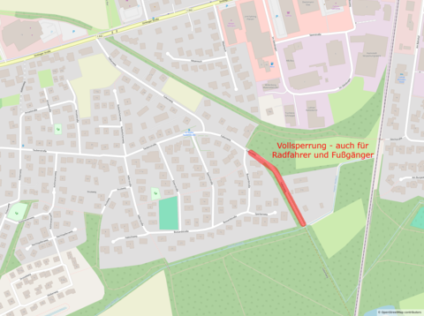 Sperrung Falkenweg