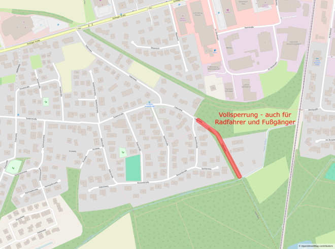 Sperrung Falkenweg
