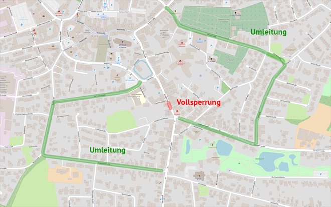Sperrung der Brinkstraße
