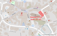 Sperrung Parkplatz Altes Rathaus