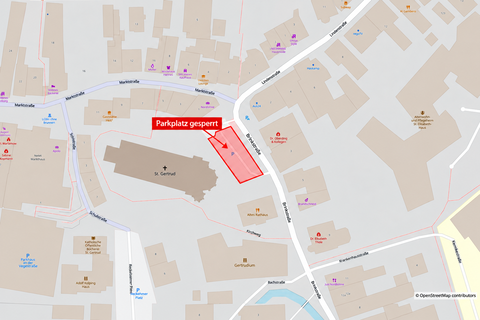Sperrung Parkplatz Altes Rathaus