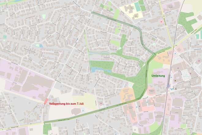 Sperrung der Brandstraße nach Wasserschaden