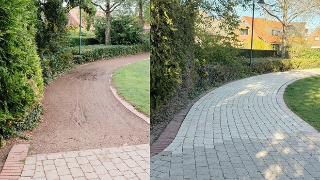 Stadtpark Wege Vorher-Nachher